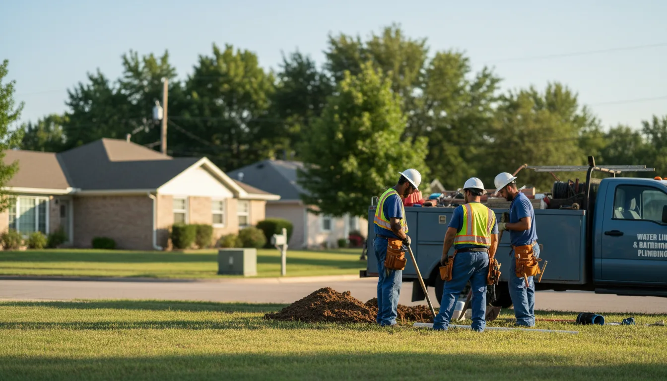 Residential water line and bathroom plumbing service in Shelburn, IN